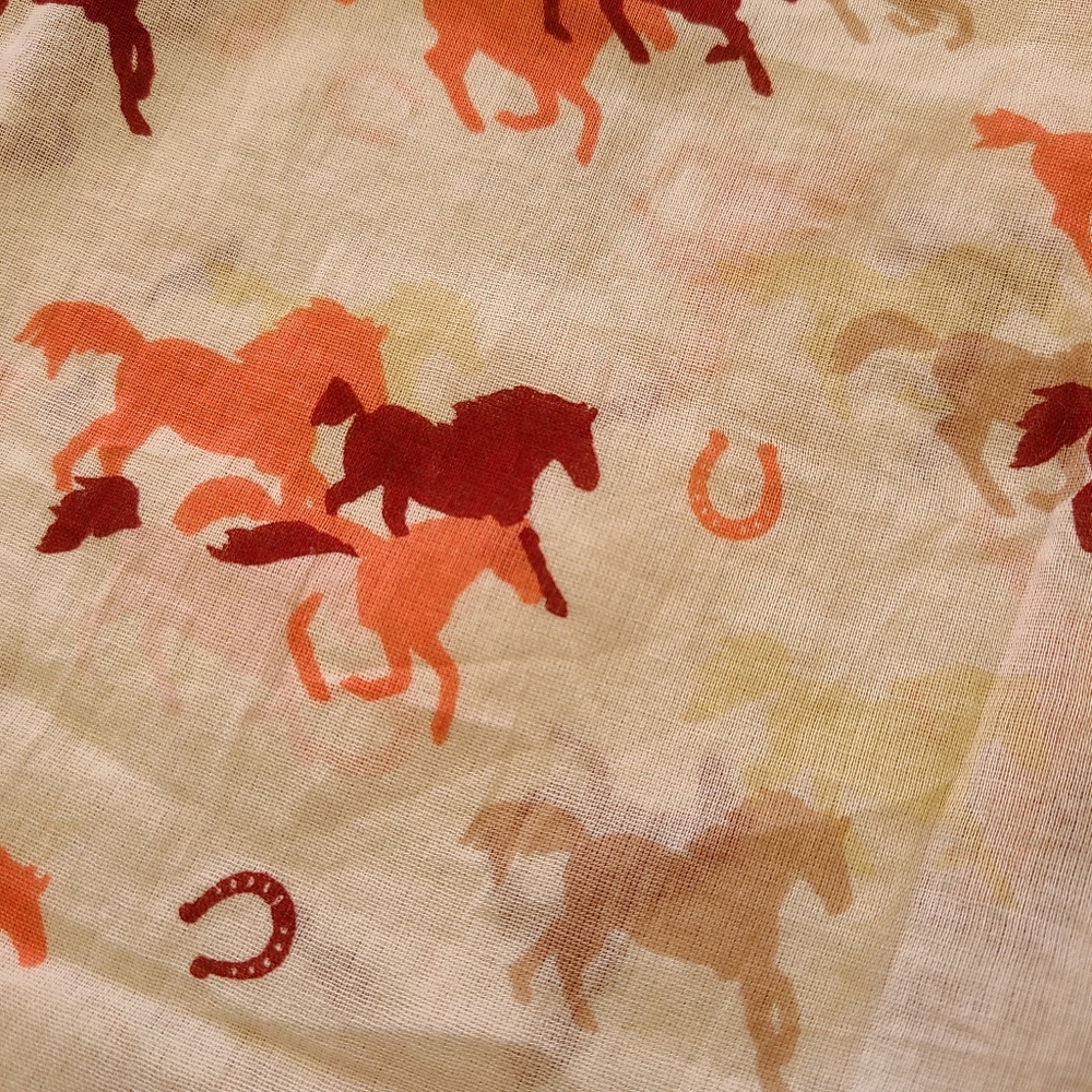Loft Horse Print Scarf Bandana - Picture 5 of 7